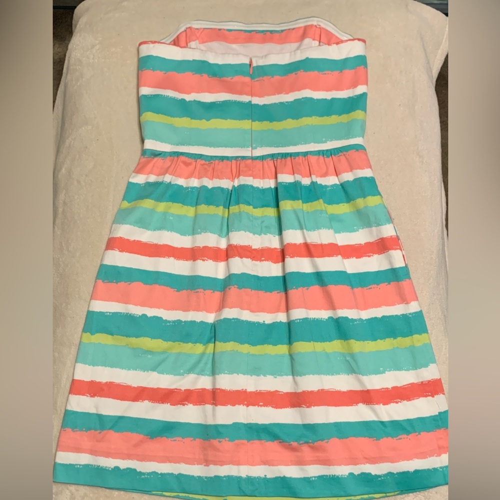 Vineyard Vines Striped Strapless Dress Sz 2 Elegant Preppy Summer Lightweight
